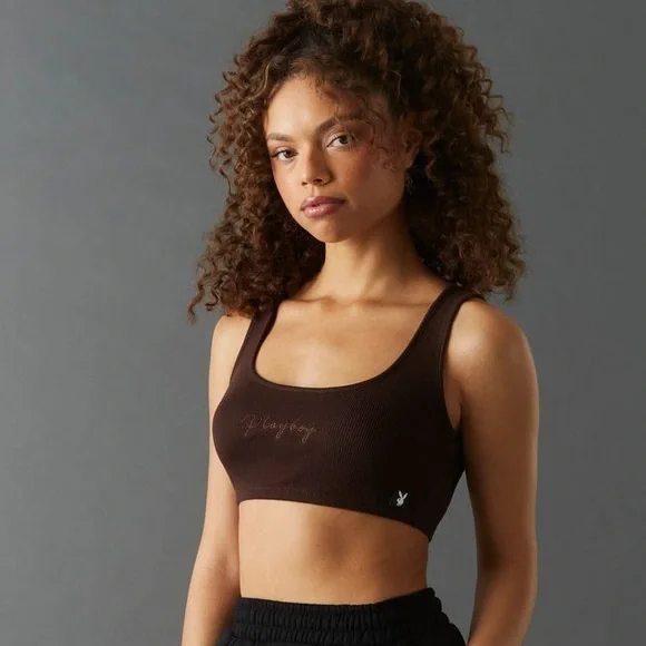 Playboy | Ribbed Crop Tank - Picture 1 of 5